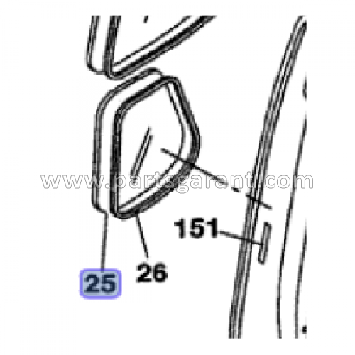 Стекло кабины боковое Case CX210