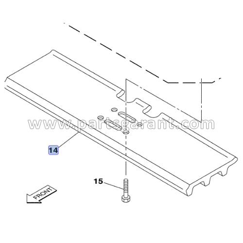 Накладка гусеницы (900mm) Case CX210