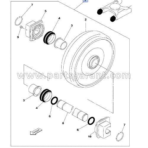 Каток в сборе Case CX210