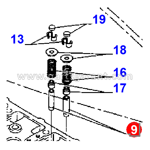 Направляющая клапана Komatsu WB93R2