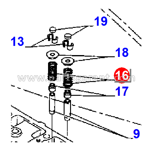 Пружина клапана Komatsu WB93R2