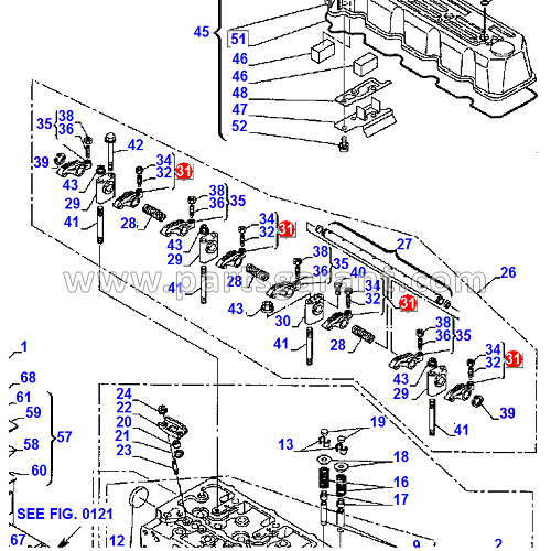 Коромысло впускное Komatsu WB93R2