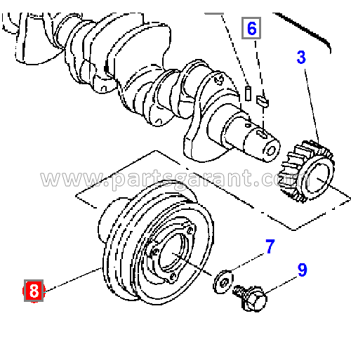 Шкив распредвала Komatsu WB93R2