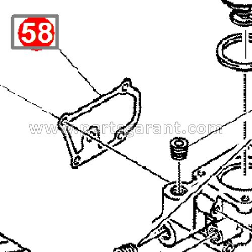 Прокладка корпуса термостата Komatsu WB93R2