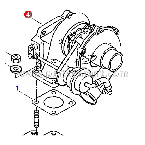 Турбокомпрессор Komatsu WB93R2