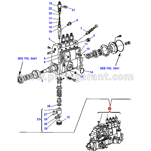 Топливный насос высокого давления Komatsu WB93R2