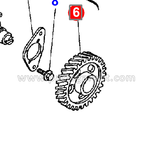 Шестерня распредвала 1 Komatsu WB93R2