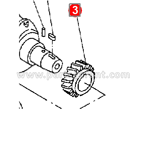 Шестерня распредвала 2 Komatsu WB93R2