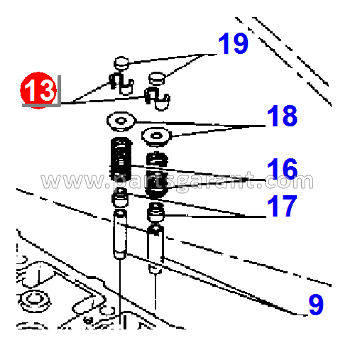 Шплинт клапана Komatsu WB93R2