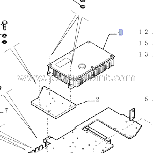 Блок управления (до С4103) New Holland E215
